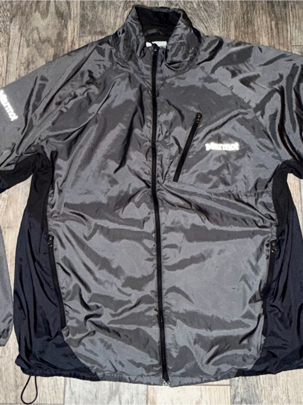 Marmot Lightweight Windbreaker Jacket Men’s XL Gray Black